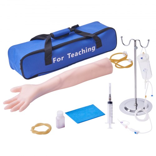 

VEVOR Kit per Pratica di Prelievo, Kit di Formazione per Venipuntura endovenosa IV, Kit per Braccio per Pratica per IV ad Alta Simulazione con Borsa per il Trasporto, Pratica e Abilità IV Perfette