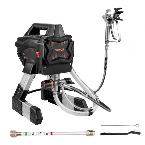 

VEVOR Spruzzatore di Vernice Airless 650W 0.87HP, Spruzzatore 2900 PSI per Pittura Portata 1,1 l/min con Set di Accessori Completi, Uso per Pareti, Mobili, Recinzione, Armadietto, Capannone, Cortile