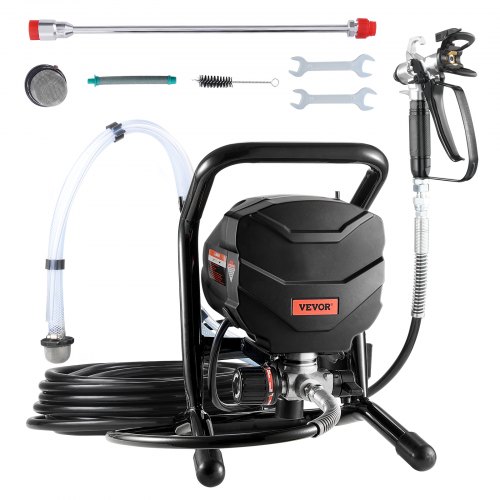 

VEVOR Spruzzatore di Vernice Airless 650W 3000 PSI Portata max. 1,17 Litri/min, Kit Spruzzatore Vernice Uso Commerciale per Auto Casa Interiore Esteriore, Attrezzatura Vernice Tubo 7,6 m con Ugello