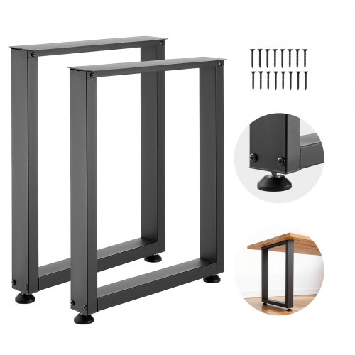 

VEVOR Gambe per Tavolo in Acciaio, Gambe per Scrivania Smontabili, Design Modulare, Struttura Quadrata Stabile, Facile da Montare, Carico Max. 1000 kg, per Tavoli da Caffè, 75 x 60 cm, 2 Pezzi, Nero