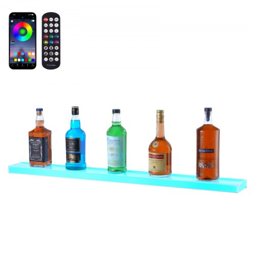 Portabottiglie da Bar per Mostrare Vino Bottiglia Illuminato a LED Telecomando RF Controllo App, Scaffale Illuminazione per Bevande in Acrilico 2 Ripiani, Portabottiglie da Vino 121x20x15cm | IT Portabottiglie da Bar per Mostrare Vino Bottiglia Illuminato a LED Telecomando RF Controllo App, Scaffale Illuminazione per Bevande in Acrilico 2 Ripiani, Portabottiglie da Vino 121x20x15cm | IT