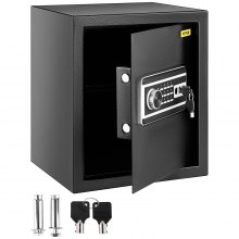 VEVOR Cassaforte con Sensore Impronte Digitali e Tastiera Digitale 35x30x40 cm, Cassetta di Sicurezza con Impronte Digitale Portata 15 kg, Cassetta di Sicurezza Portatile Adatto a Qualsiasi Ambiente