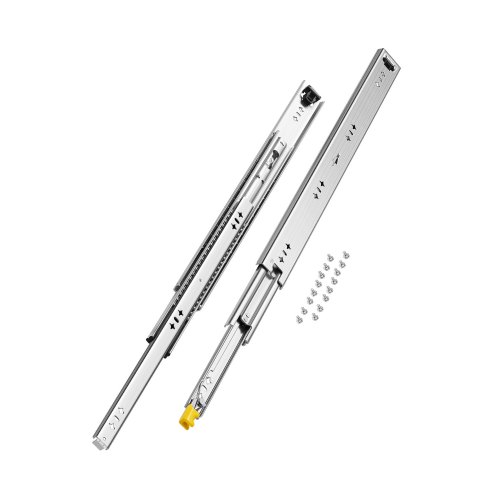 

VEVOR 1 Paio di Guide per Cassetti a Estensione Completa, Capacità di Carico 113,4 kg, Guide per Cassetti con Bloccaggio, Cuscinetti a Sfera con Guida Scorrevole, 630 x 53 x 19,5 mm