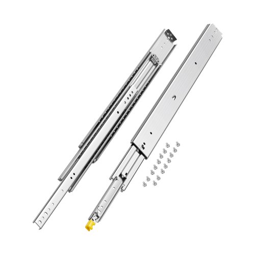 

VEVOR 1 Paio Guide per Cassetti a Estensione Completa, Capacità di Carico di 226,8 kg, Cuscinetti a Sfera con Guida Scorrevole Montaggio Laterale con Serratura 793 x 76 x 19,5 mm 226,8 kg