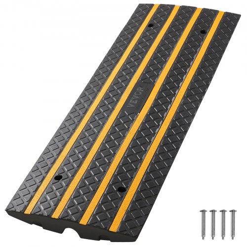 

VEVOR Rampa di Carico in Gomma per Marciapiedi, Capacità di 15 T, Altezza di 66 mm e Strisce Riflettenti Gialle, per Banchine di Carico, Magazzini, Garage, Vialetto d'Accesso per Auto, 1 Confezione