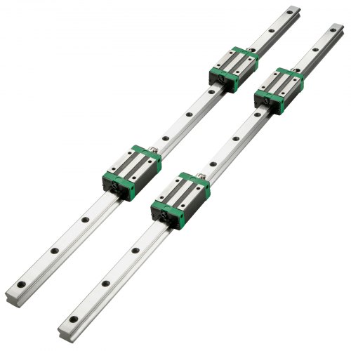 

VEVOR Set di Guide per Cuscinetti Lineari, Modello HSR20 1700mm Guida Lineare, 2 Guide di Scorrimento Lineari con 4 Blocchi Cuscinetti e 1 Binario Filettato, Guida Lineare Ferroviaria Uso per Torni