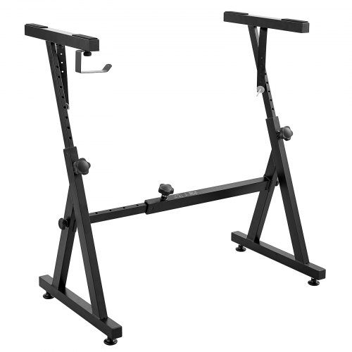 

VEVOR Supporto per Tastiera di Pianoforte Elettrico Stand Tastiera Stile Z, Supporto per Tastiera Capacità Carico max. 113kg ca. Larghezza Altezza Regolabile Piedini Antiscivolo con Gancio per Cuffie