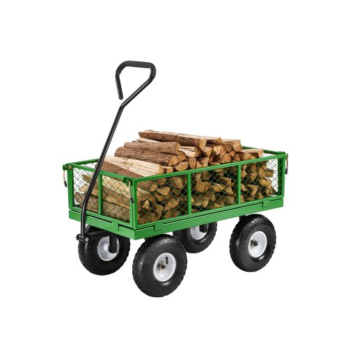 

VEVOR Carrello da Giardino in Acciaio Capacità 308,44 kg Pneumatici da 254 mm