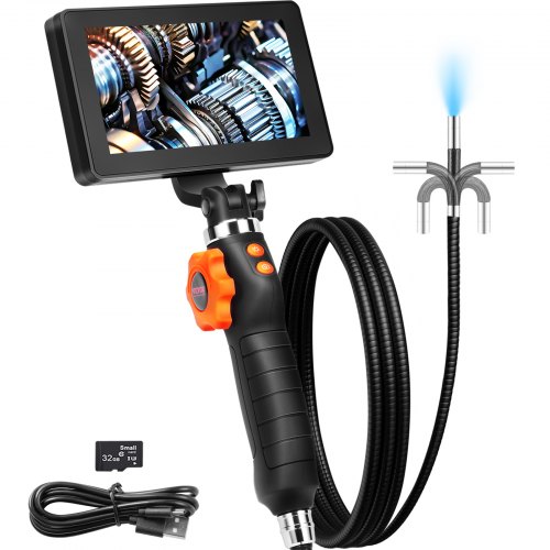 

VEVOR Telecamera Endoscopio Articolato Bidirezionale 180° IPS 5" 12,7cm Zoom 8X
