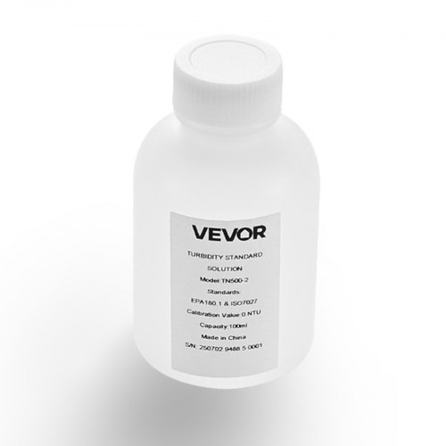 

VEVOR Soluzione di Calibrazione per Torbidità 0 NTU 100 ml, Soluzione Standard di Ricarica Monouso per Torbidimetri, Deriva Zero per Concentrazione Stabile, Adatta per Luce Bianca/Rossa