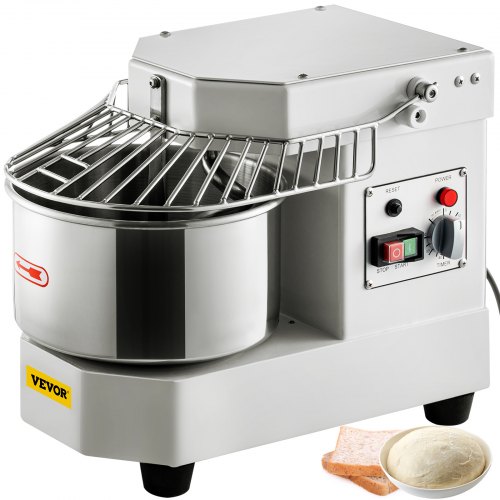 

VEVOR Robot da cucina impastatrice, Impastatrice in acciaio inox 8L ca., Potenza nominale 550 W, Velocità 159 giri/min, Vasca in acciaio inox, Impastatrice timer per panifici, ristoranti, pizzerie