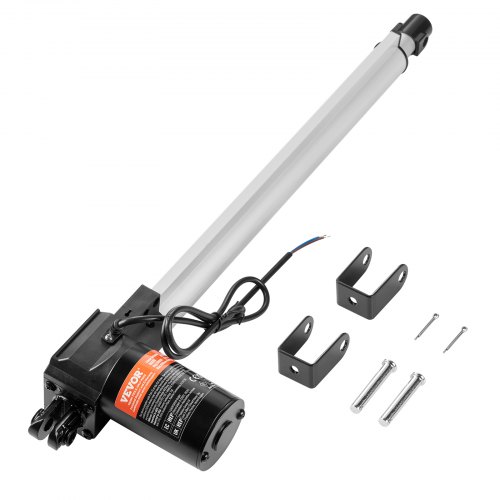

VEVOR Attuatore lineare 12V, Attuatore lineare da 40,64cm 598,74kg/6000N, Attuatore lineare da 4,826mm/s con staffa IP44 per porte elettriche, macchinari industriali, navi da carico