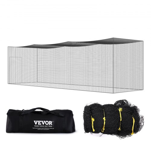 

VEVOR Rete da battuta da baseball, Rete da allenamento per battuta da baseball, Rete da tiro portatile per pratica con porta e borsa per il trasporto, 35FT (SOLO RETE)