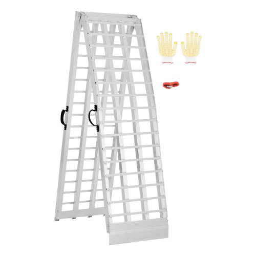 

VEVOR Rampe in Alluminio da 453,59 kg 1 Pezzo, Rampa di Carico Universale Stabile con Maniglie, Superficie di Rampa più Ampia, Adatte per Motociclette, Biciclette Elettriche, Biciclette