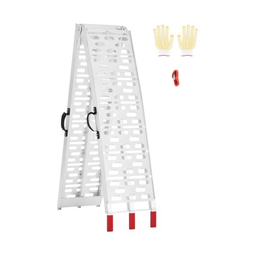 

VEVOR Rampe in Alluminio da 340,19 kg 1 Pezzo, Rampa di Carico Universale Stabile con Maniglie, Superficie di Rampa più Ampia, Adatta per Motociclette, Biciclette Elettriche, Biciclette