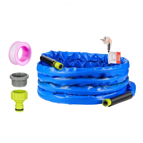 

VEVOR Tubo per Acqua Riscaldata da 7,6 m Tubo per Acqua Potabile Riscaldata per Camper con Copertura Ondulata, Protezione dal Gelo Fino a -42,7 ℃ Autoregolante Automatico, Diametro Interno 15,87 mm
