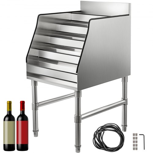 

VEVOR Portabottiglie Liquori 5 Ripiani, Porta Bottiglie Vino Cinque Livelli 30x58x82,5cm in Acciaio Inossidabile, Portabottiglie per Liquori, Espositore per Bottiglie di Liquori