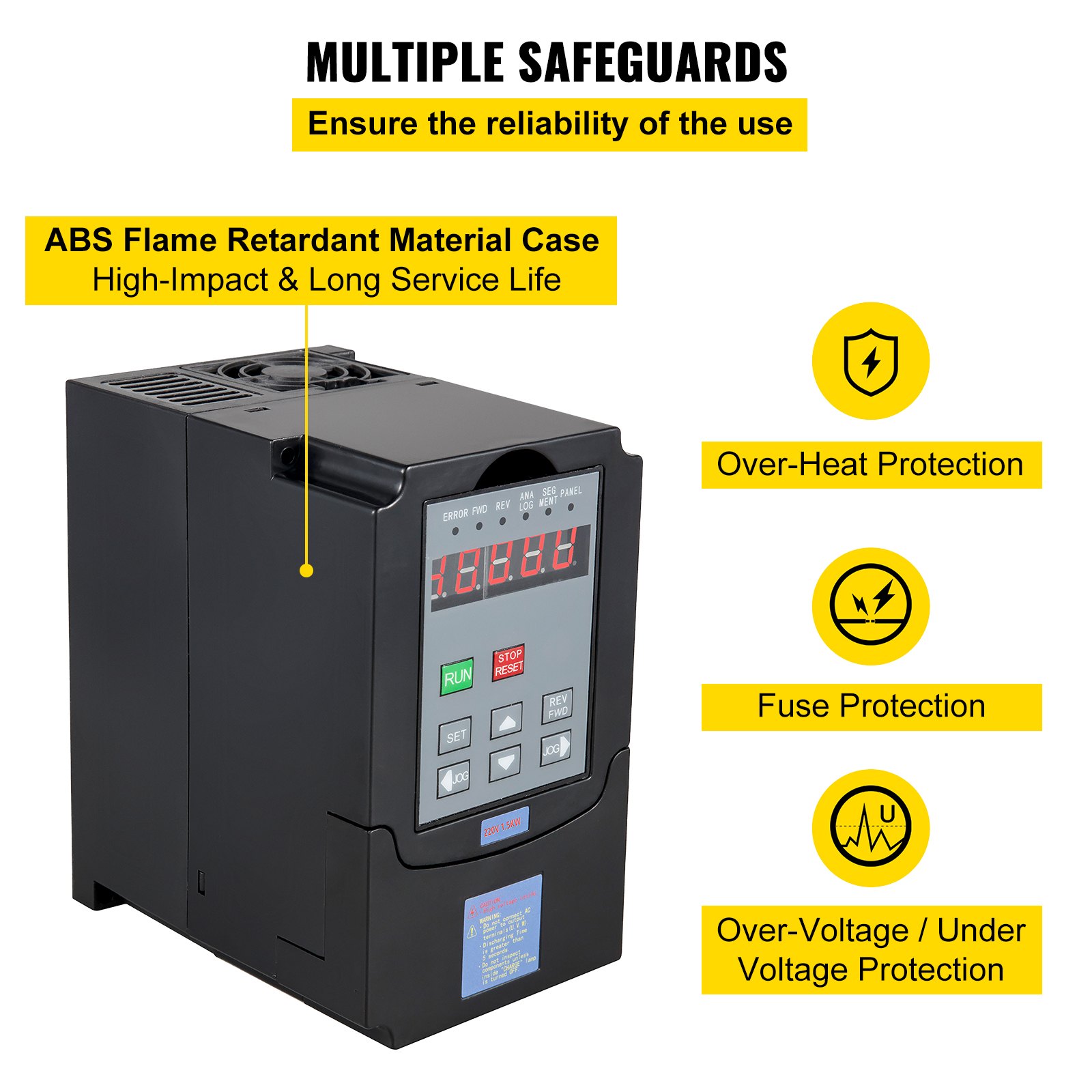 Inverter Frequenza Variabile VFD 1.5KW 220V Monofase/Trifase - Modello MS500-2S-1.5G Per Controllo Motori CNC