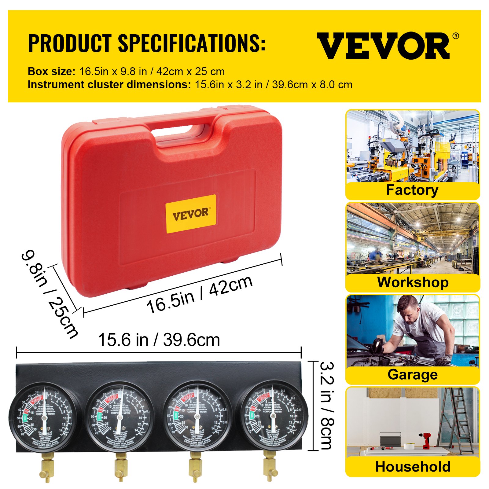 4 Pezzi Kit Misuratori Di Vuoto Per Sincronizzazione Carburatore, Depressurizzatore - Foto 5