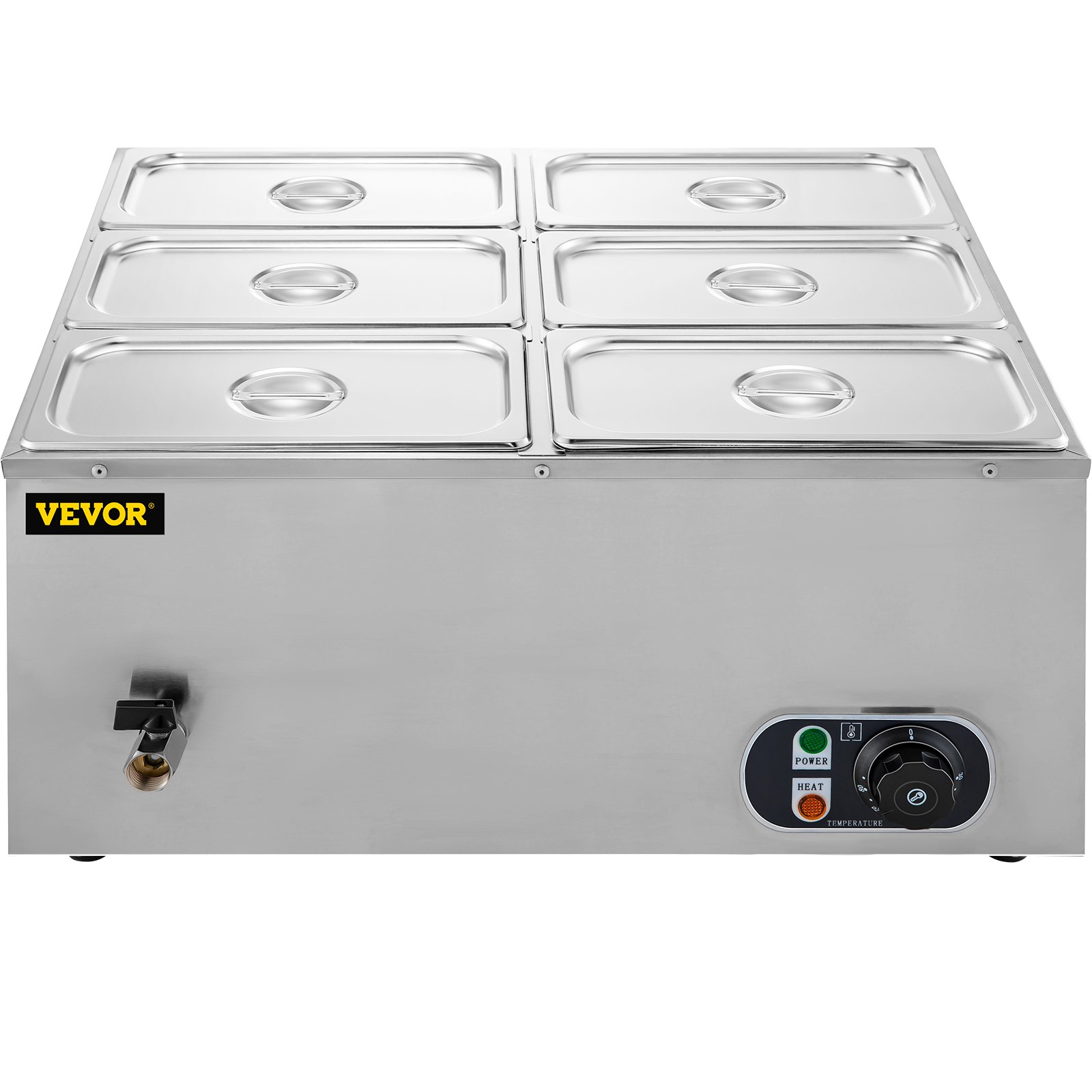 Scaldavivande Elettrico Da Buffet GarveeHome In Acciaio Inox - 2 Vaschette Da 4,5L, Controllo Temperatura 30-93°C, Per Catering E Feste - 3
