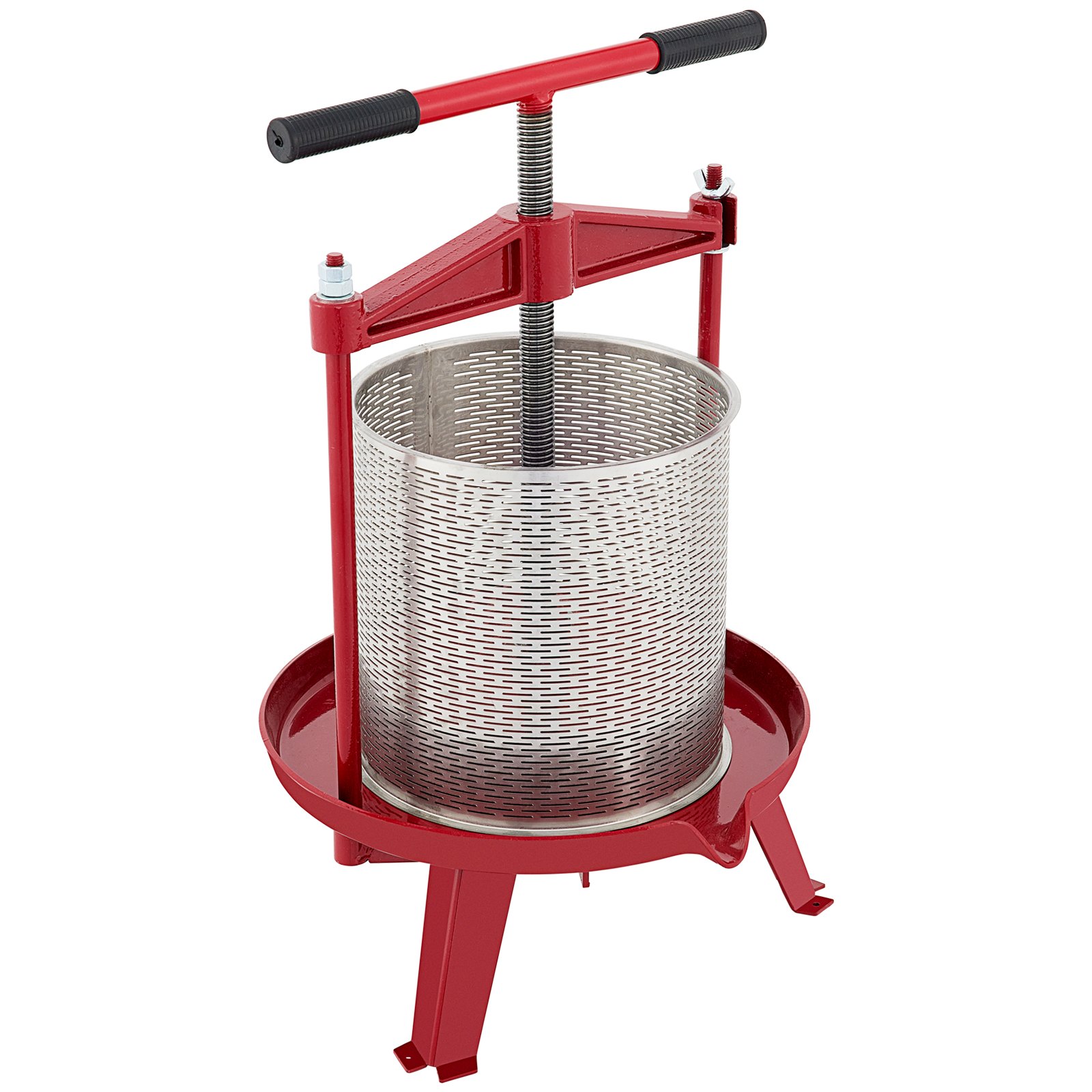 Pressa Manuale Per Vino E Olio In Acciaio Inox – Estrattore Con Filtro, 22x34 Cm. Perfetta Per Spremere Frutta E Vinaccia