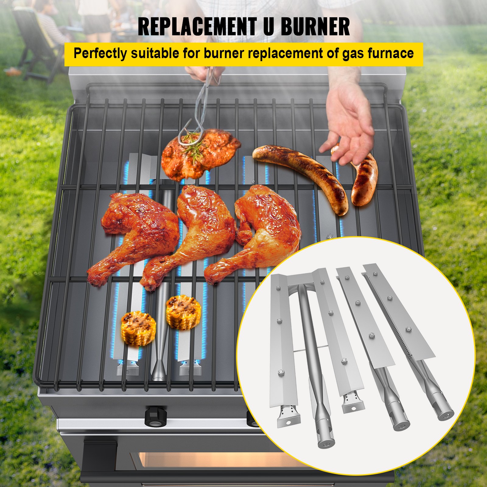 Bruciatori Regolabili Bruciatori Per BBQ A Gas - Set Di 4 Tubi Universali In Acciaio Inox Regolabili (31-44cm) - Compatibili Con Campingaz, Charbroil E Altri Marchi Campingaz Barbecue Gas