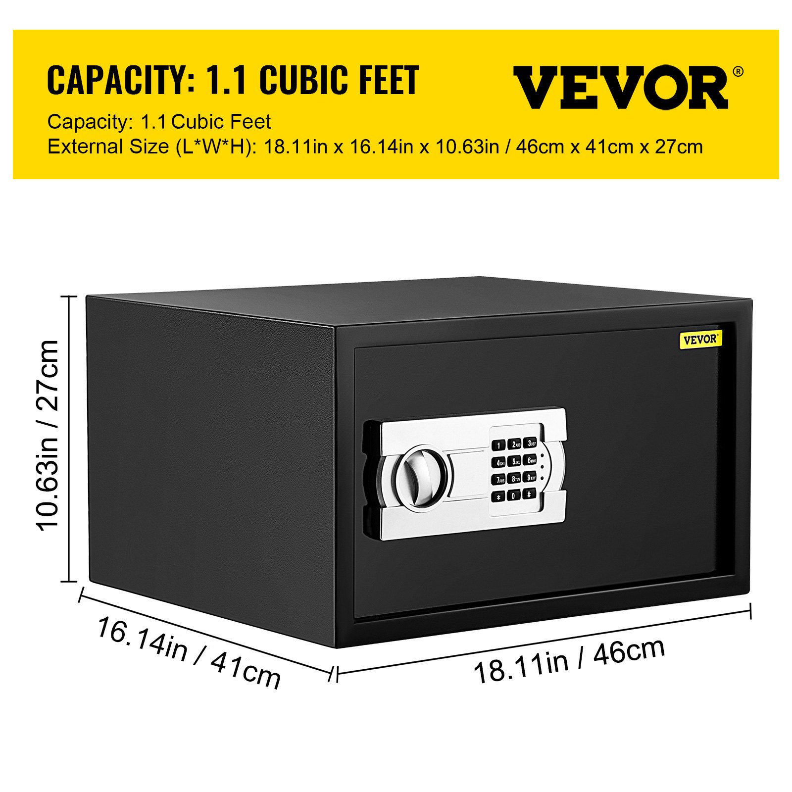 Cassaforte Da Armadio VEVOR - 36x30x45cm, Elettronica, Con Slot Di Rilascio, Borsa Ignifuga, Per Documenti E Gioielli - Foto 4