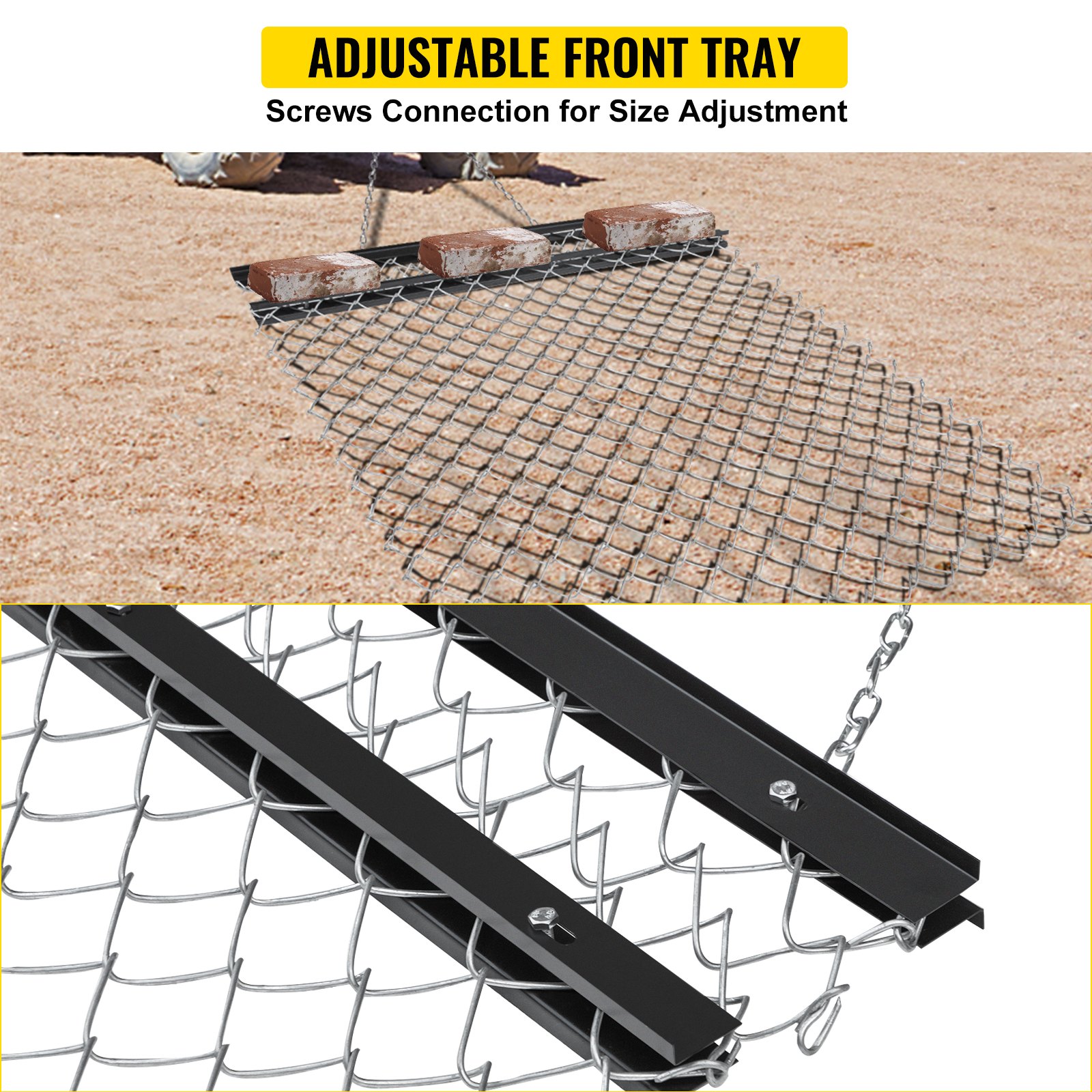 Rastrello Livellatore Per Prato E Terreno, 91,4x30,5 Cm - Con Manico In Fibra Di Vetro Resistente