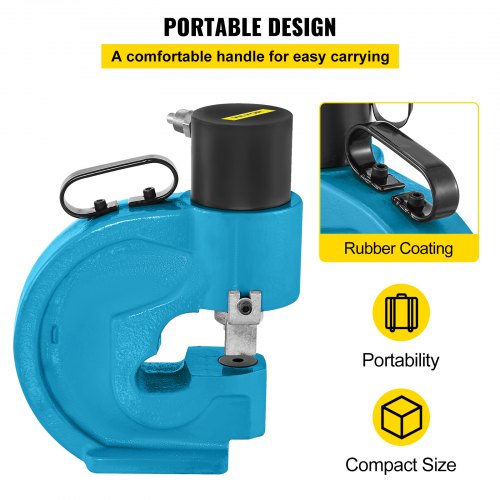 Set Punzonatrice Idraulica 8 Tonnellate Con 6 Fustelle Da 22 A 60,5 Mm – Per Acciaio, Alluminio, Plastica E Vetroresina