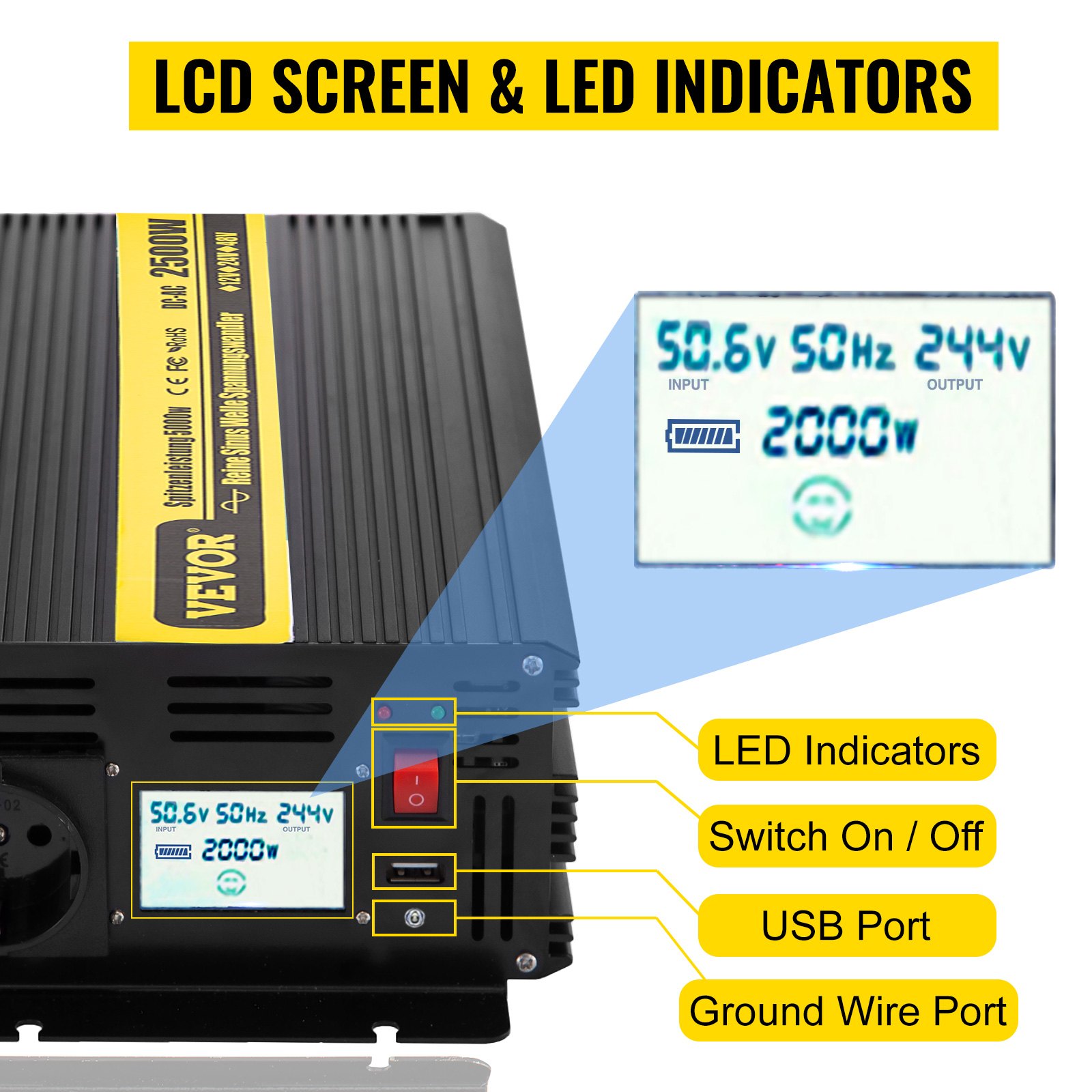Yinleader Power Inverter Morsetti Coccodrillo Accendisigari 10 Migliori ...