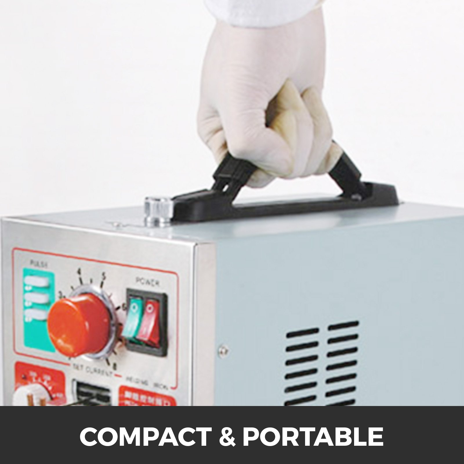 Saldatrice A Punti Per Batterie Portatile - Corrente 1200A, Batteria 5000mAh, Per Lamiere Nichel/ferro/acciaio
