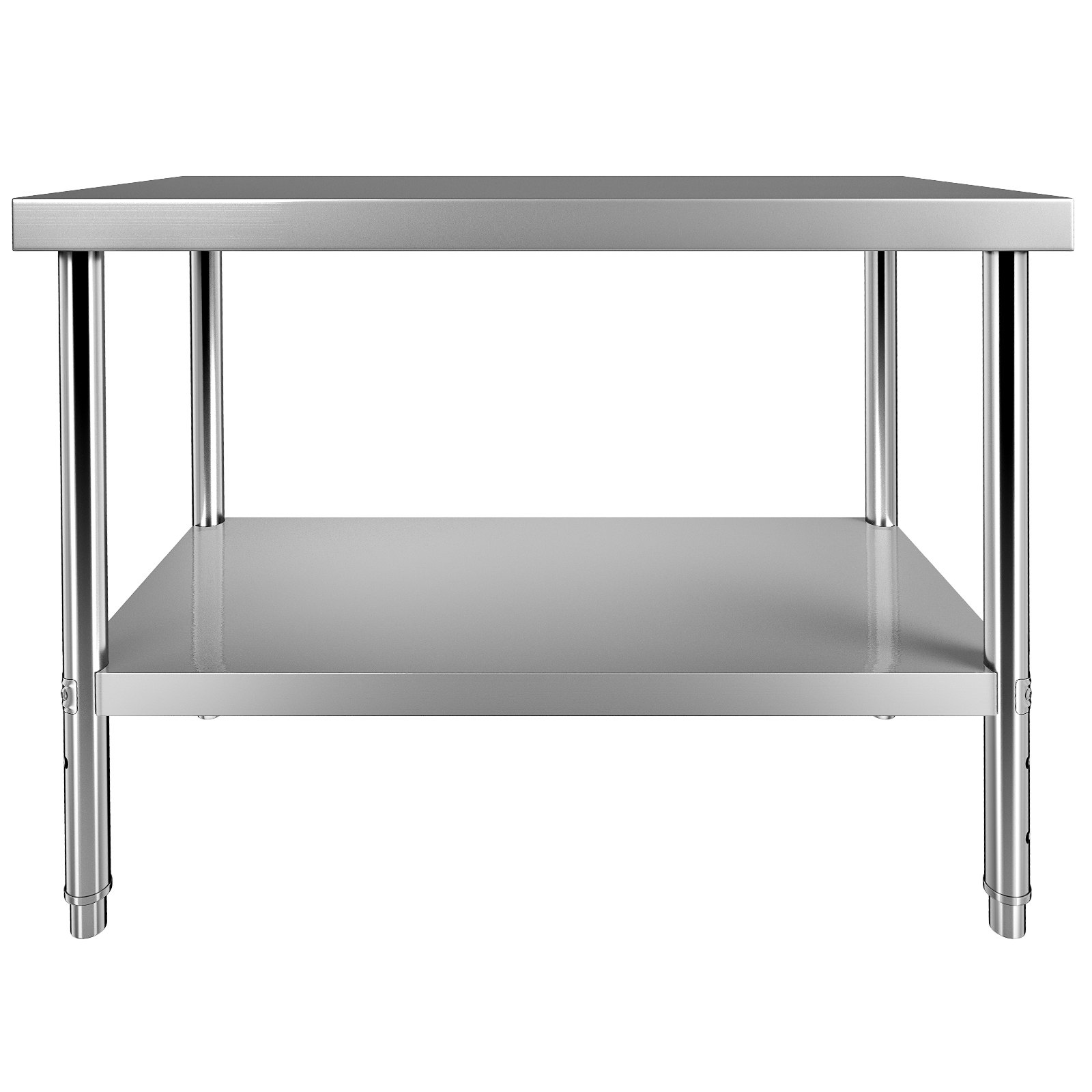Tavolo Da Lavoro In Acciaio Inox VidaXL 55x55x85 Cm - Per Cucine Professionali E Domestiche