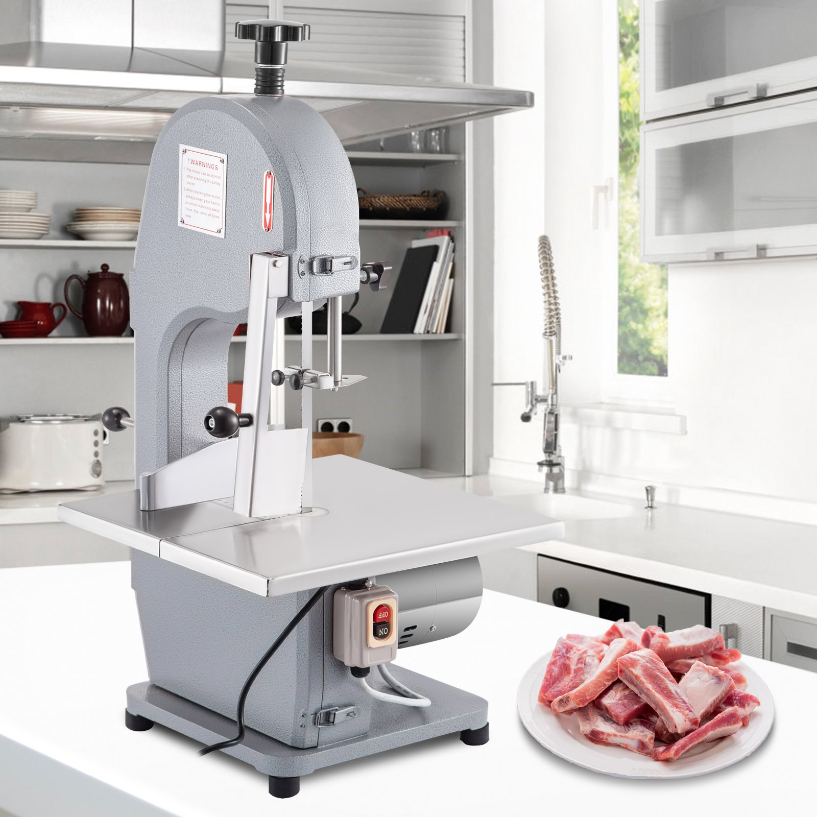 VEVOR Sega Per Ossa Elettrica 550W | Taglio Carne E Ossa | Ideale Per Macellerie, Ristoranti E Uso Domestico - Foto 11