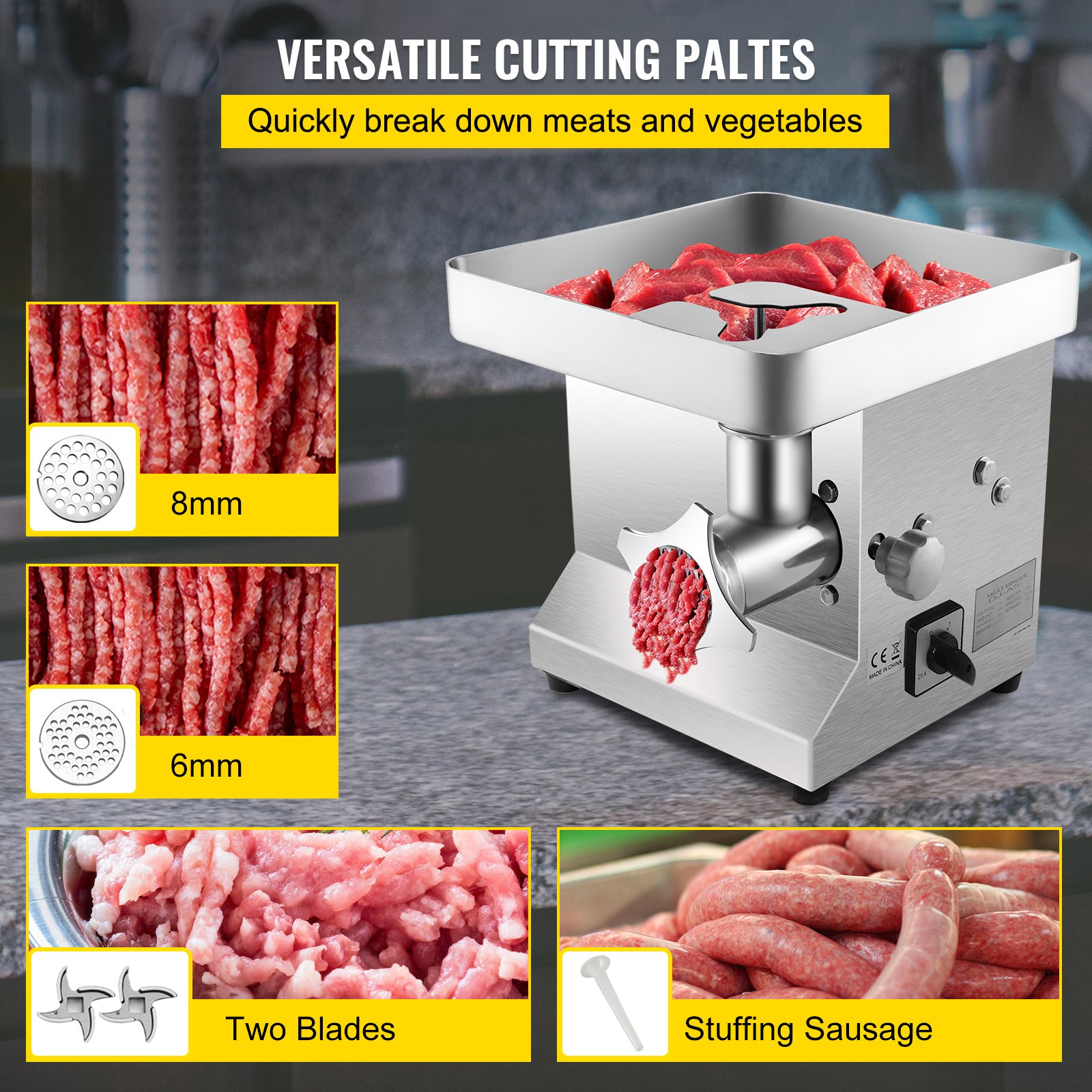 Tracarne elettrico da cucina in acciaio inox da 5 lri - SHEIN ALIA