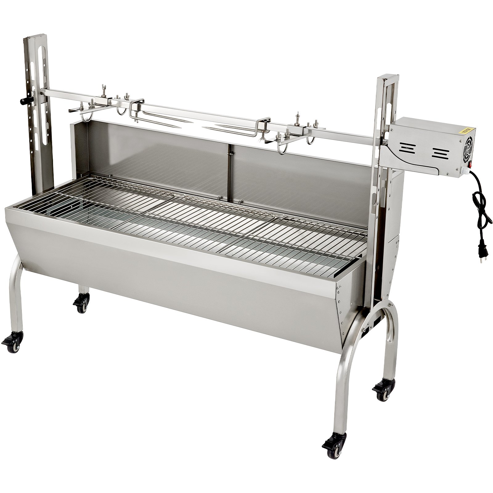 Girarrosto Automatico Anbt 51'' Per Maiale - Capacità 70Lb, 2 Giri/min, Acciaio Inox, 110V