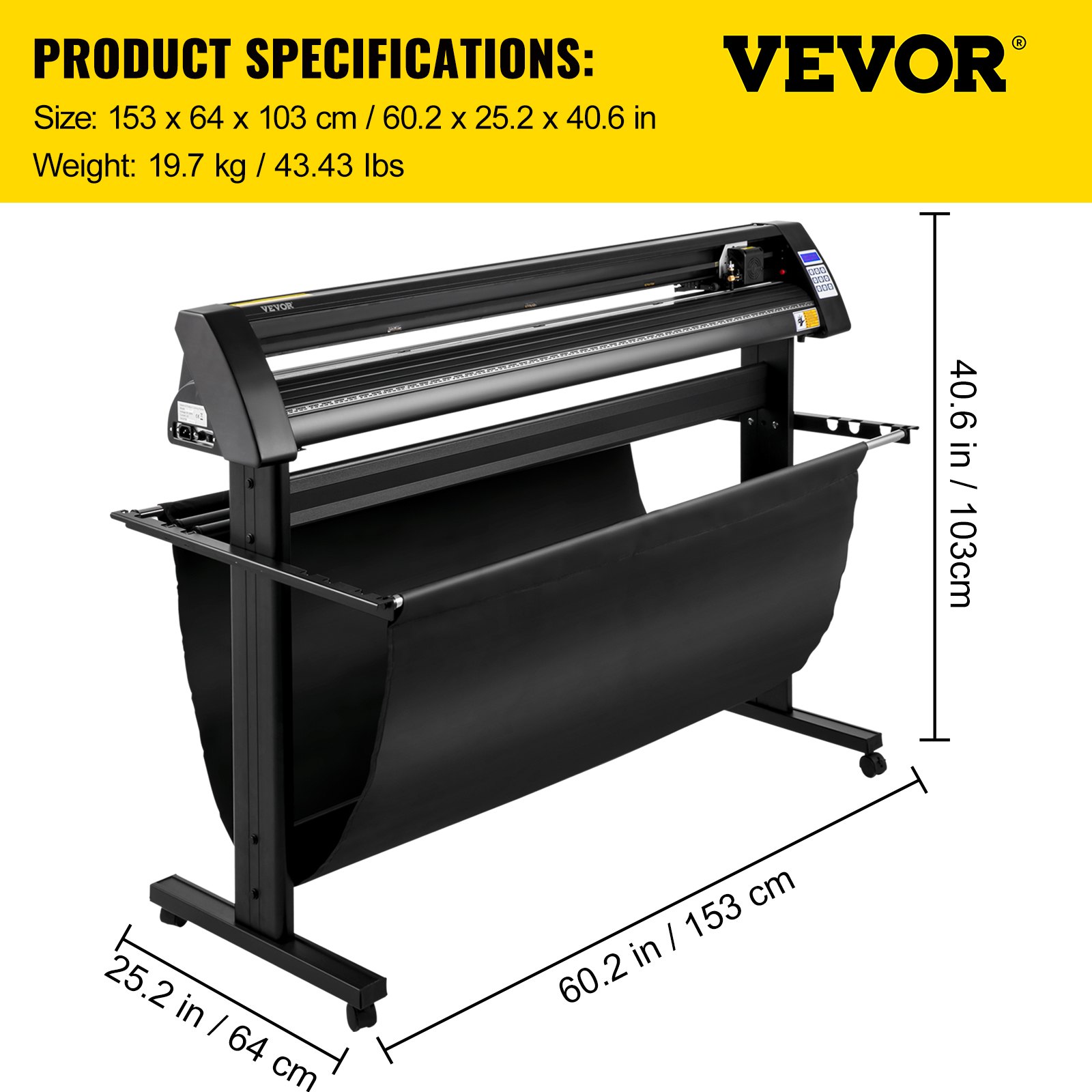 Plotter Da Taglio Vinile VEVOR KH-375A - 375mm, 95W, Con Guida Laser LED - Foto 13