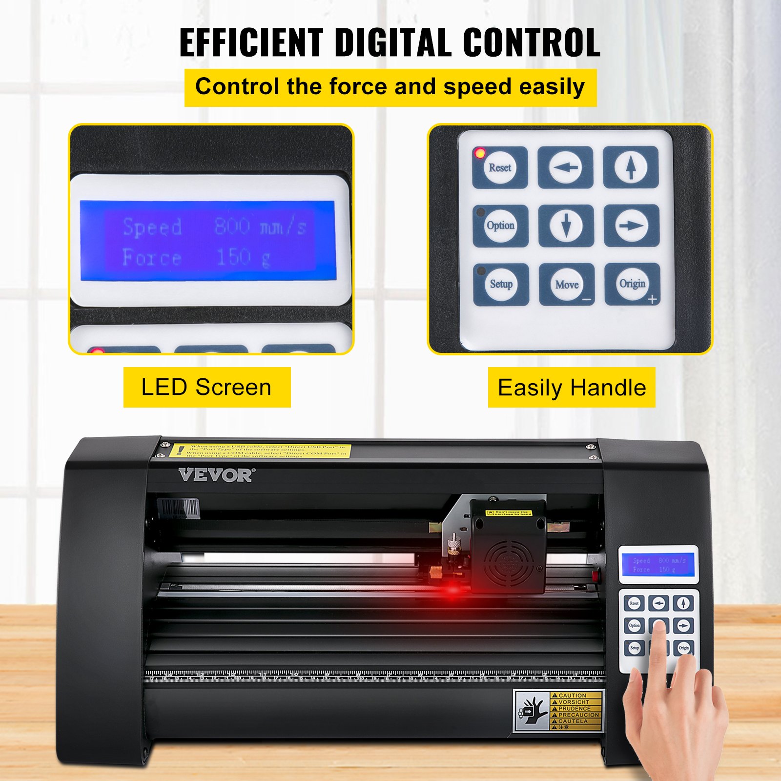 Plotter Da Taglio Vinile VEVOR KH-375A - 375mm, 95W, Con Guida Laser LED - Foto 14