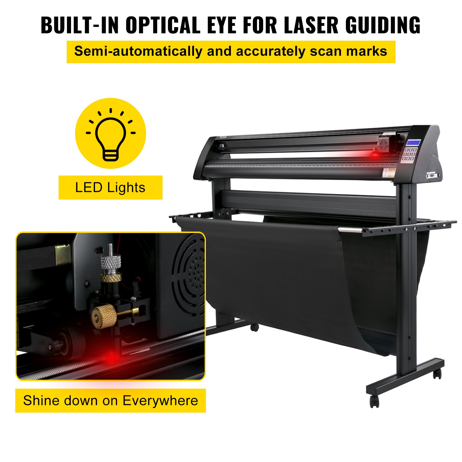 Plotter Da Taglio Vinile VEVOR KH-375A - 375mm, 95W, Con Guida Laser LED - Foto 5