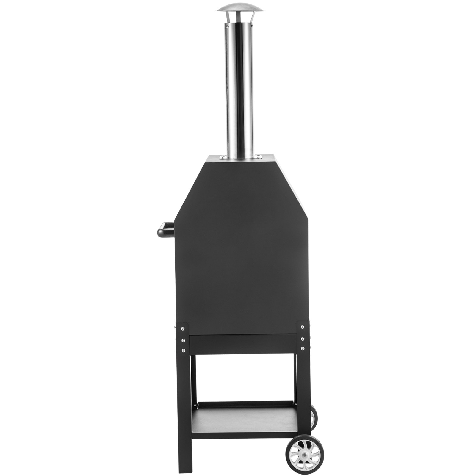 KOMFOTTEU Forno Pizza A Legna Portatile 2 Livelli - Acciaio Inox, 600°C, Con Pietra E Griglia - Foto 2