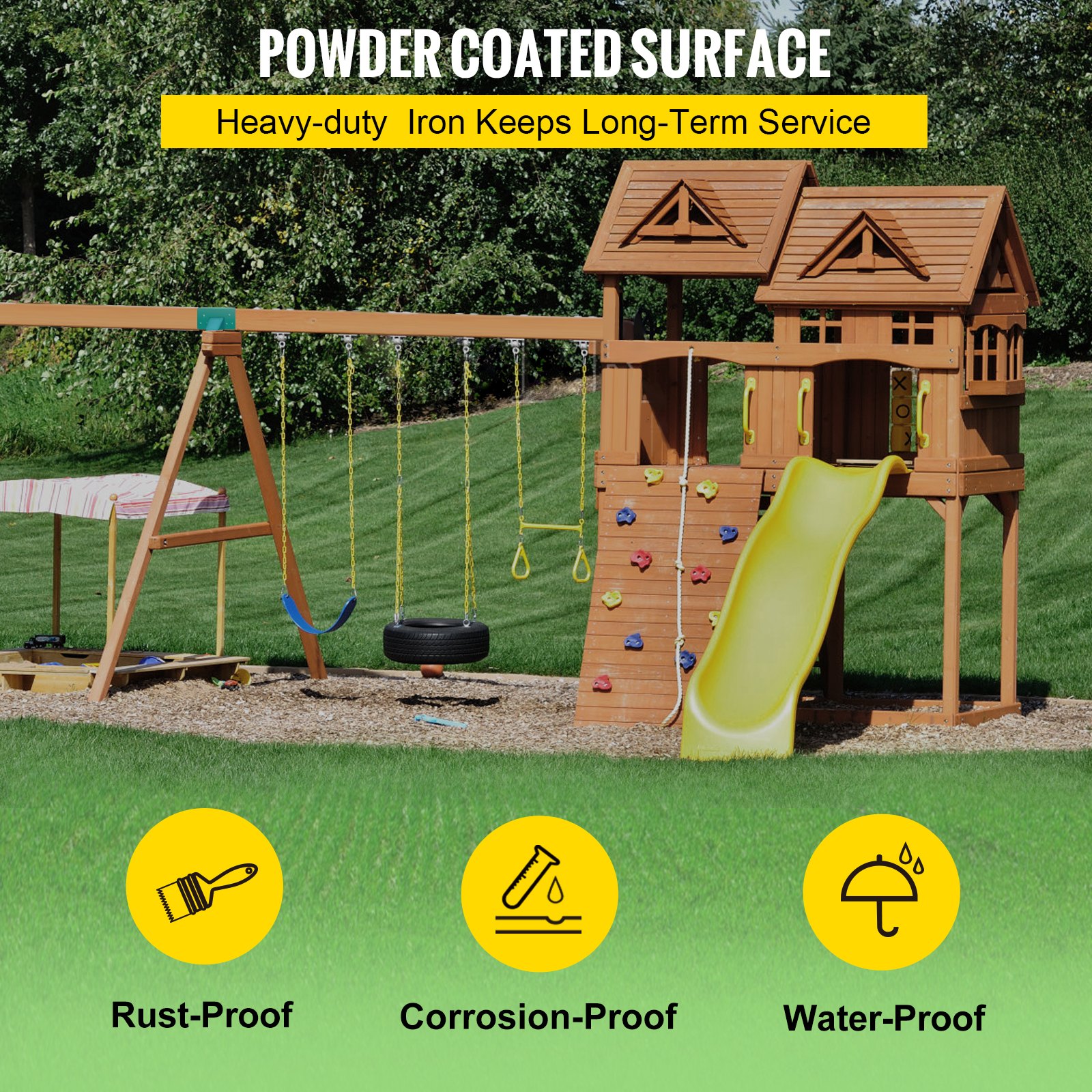BETOOLL Kit Staffe Per Altalena Fai-da-te – 2 Pezzi In Acciaio Pesante Con Viti E Rondelle, Per Telaio A Altalena Da Giardino - 2