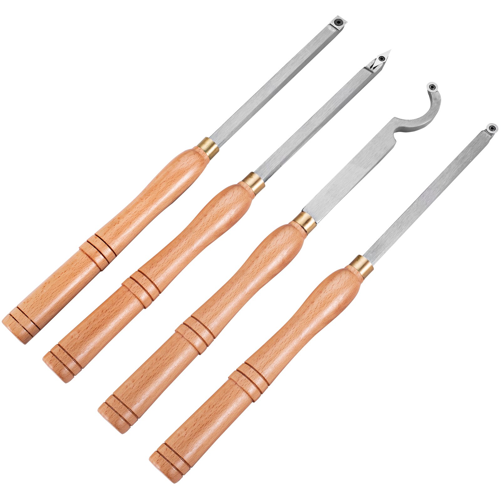 Set 4 Utensili Per Tornio Legno VEVOR In Metallo Duro – Sgrossatore, Finitore, Incavatore, Dettaglio