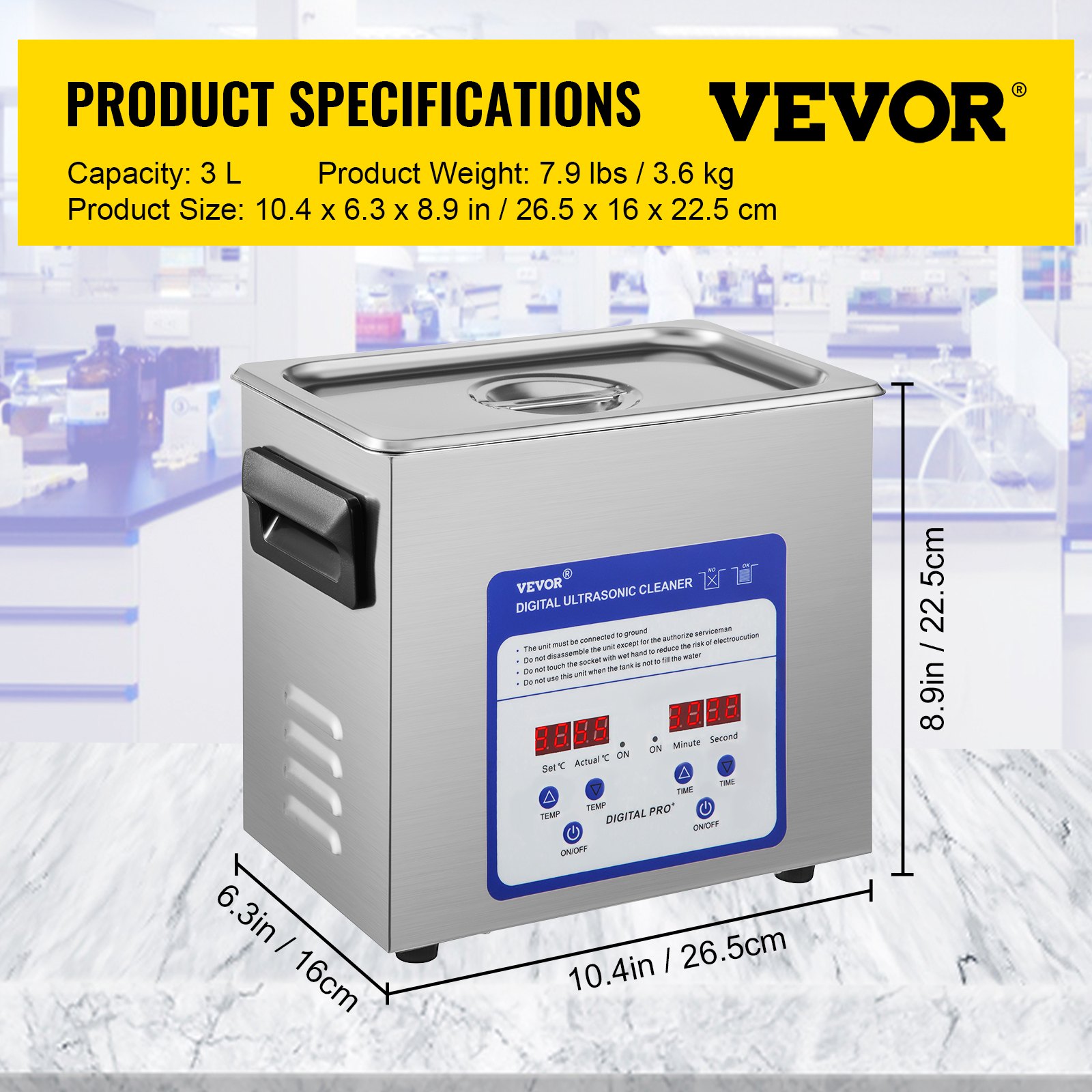 Pulitore A Ultrasuoni Professionale 30L 100w Per Gioielli E Parti Meccaniche - CE