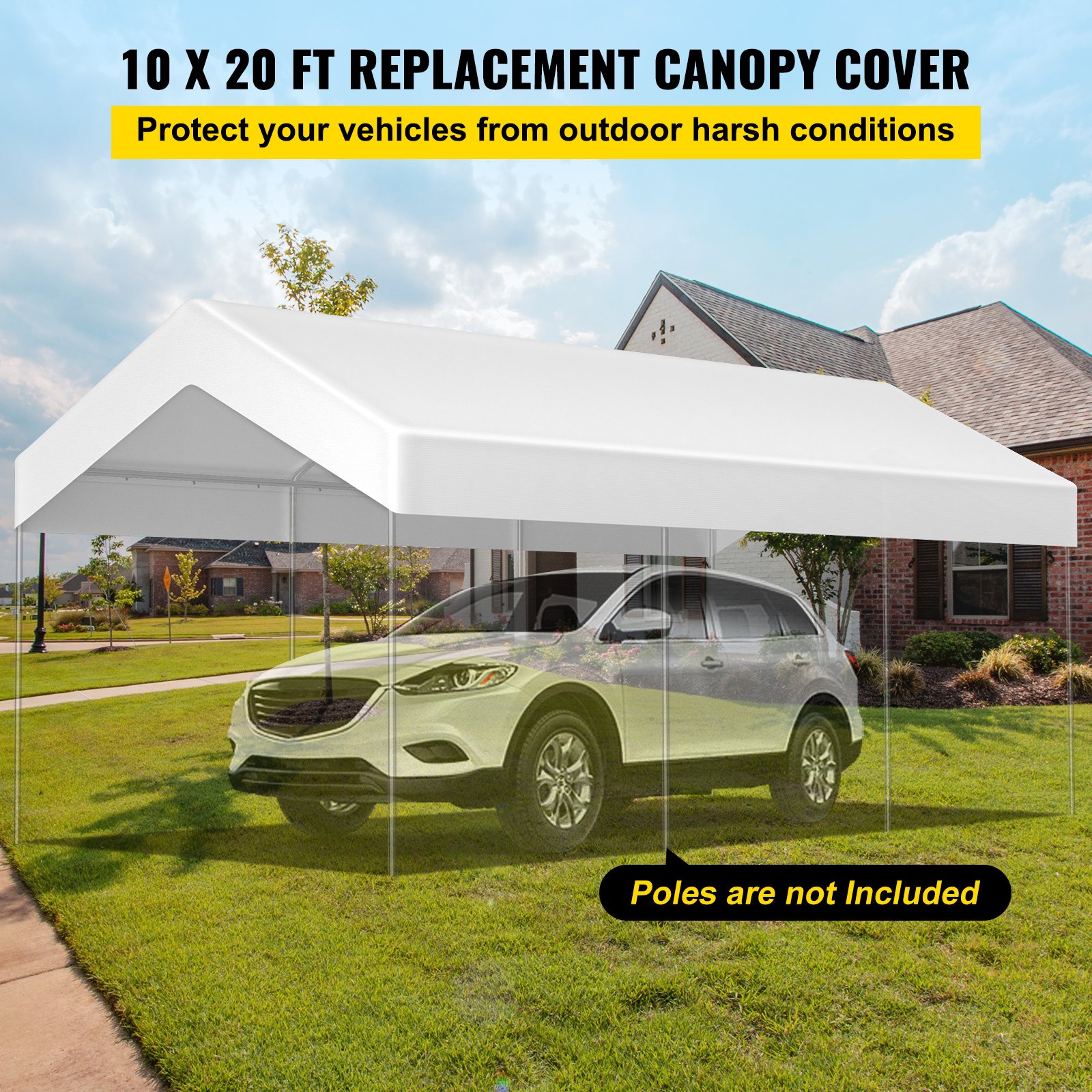 SMZhomeone Wagon, tettoia parasole pieghevole portatile, per rimanere asciutta e protetta, con tettoia per carrello da giardino, tessuto Oxford resistente all'acqua (nero