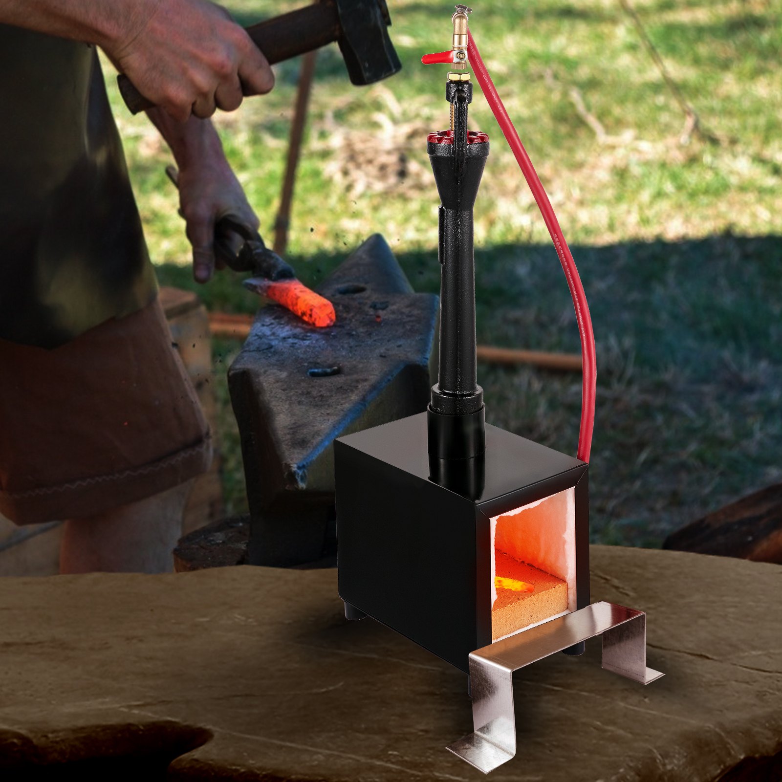 Fucina A Gas Devil Forge DFPROF5 - Bruciatore Per Fabbro In Acciaio - Temperatura Max 1370°C