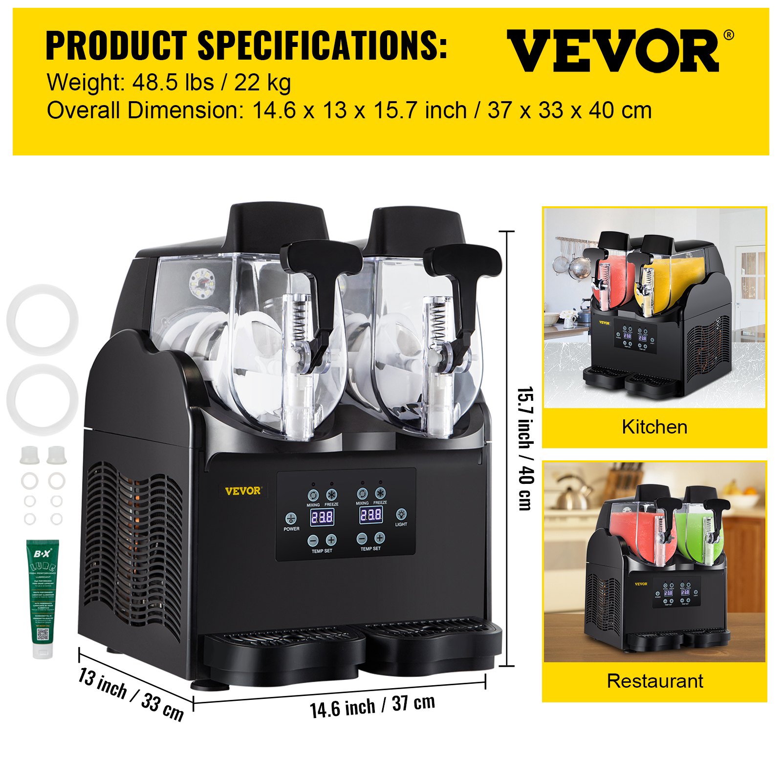 VEVOR Macchina Tritaghiaccio Elettrica 300W - 100kg/h, 4 Lame Acciaio Inox, Per Bar E Ristoranti - Foto 7