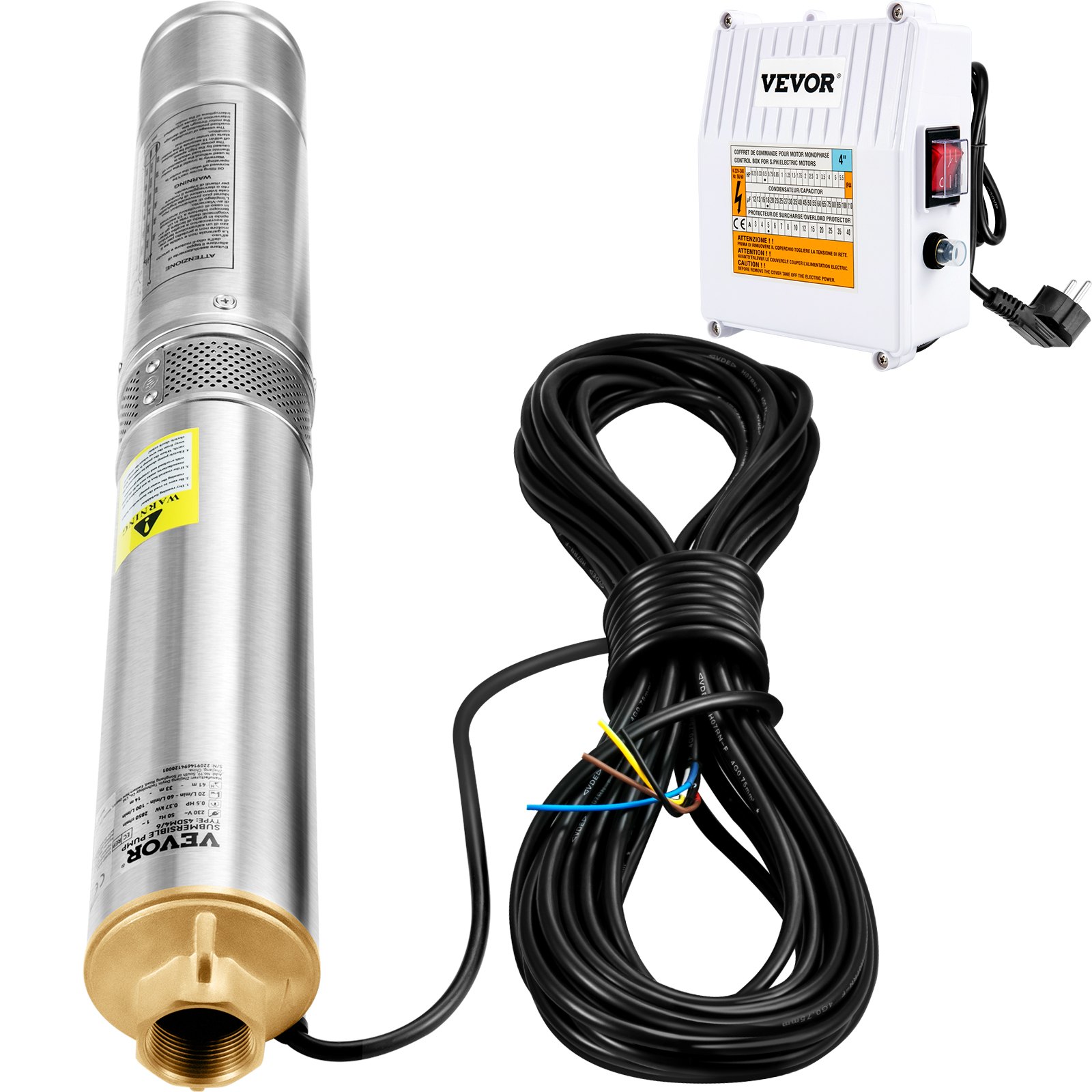 VEVOR Pompa Sommersa Per Acque Sporche 700W - Portata 18.184 L/H, Altezza 10m, Ideale Per Piscine E Giardini - Foto 9