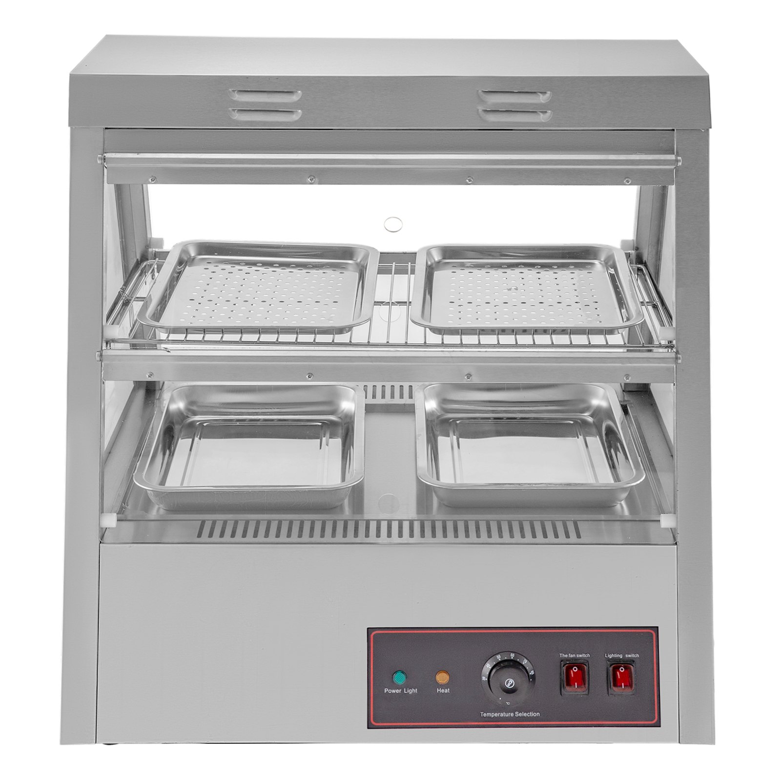 Scalda Patatine Fritte Da Tavolo VEVOR - 750W, Acciaio Inox, Con Luci E Vassoio, Per Ristoranti E Bar