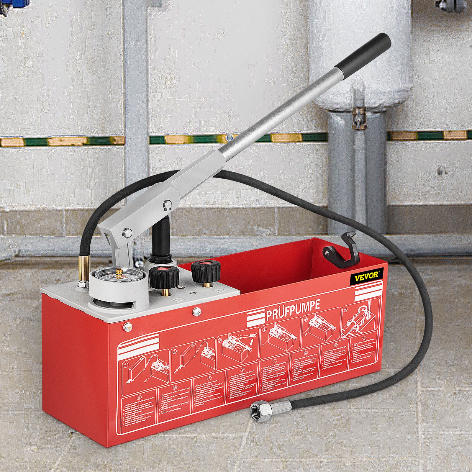 POMPA PROVA PRESSIONE 25 KG Tester Idraulico Mano Acqua Rame Automatico EUR 55,41 - IT