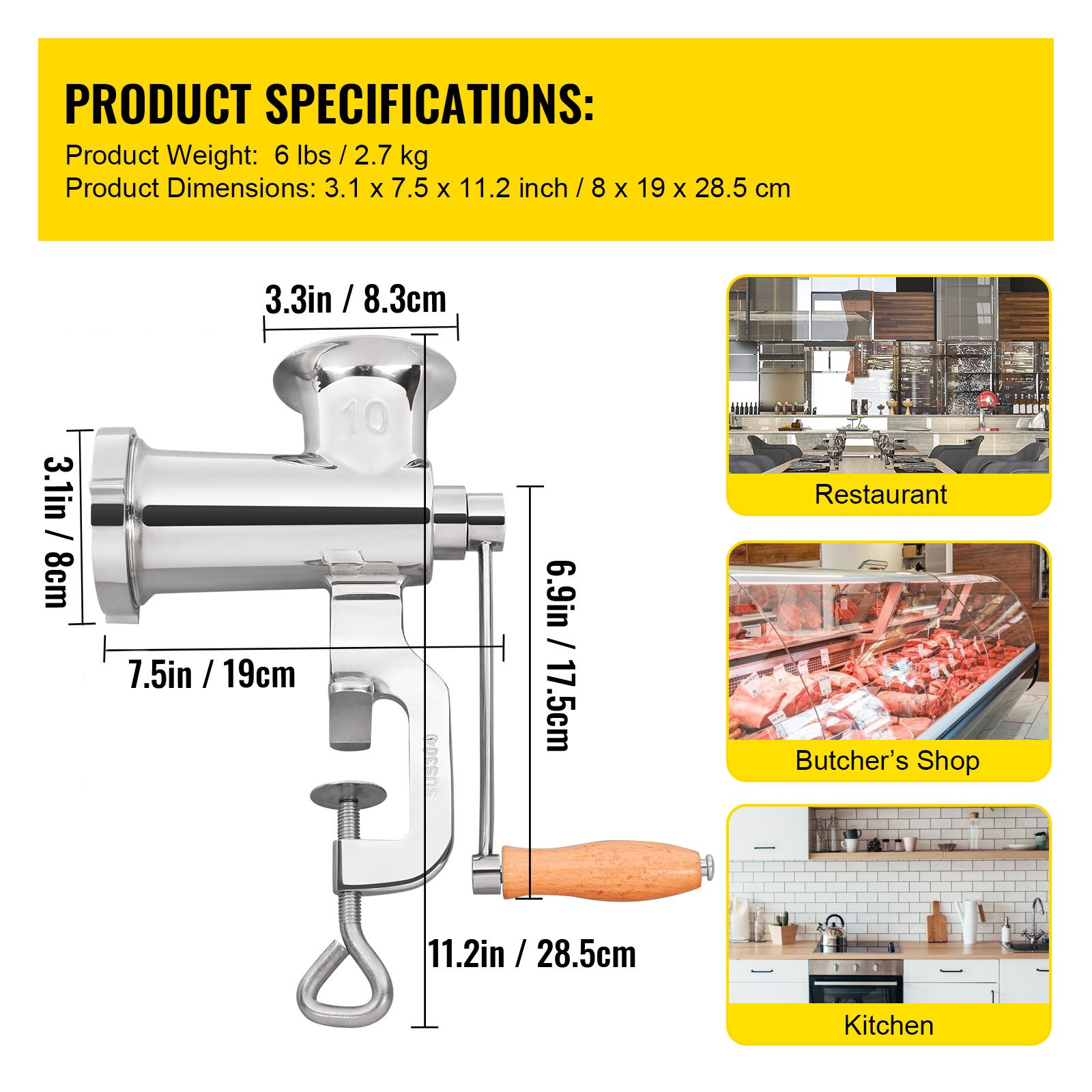 Lama Taglierina Per Tritacarne In Acciaio Inox – Parti Di Ricambio (46mm E 54mm) - copertina