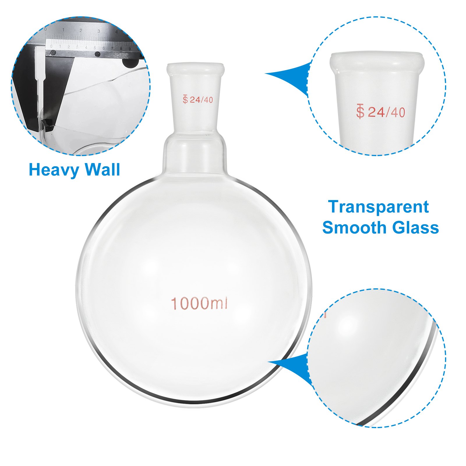 VEVOR Kit Di Distillazione Per Vetreria Da Laboratorio 1000ml 3.3 Boro